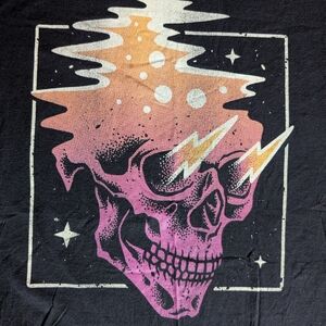 Graphic Long Sleeve Tee - Black and Pink